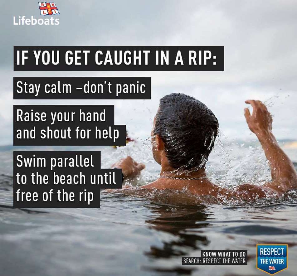 An RNLI safety poster from the charity's Respect The Water campaign