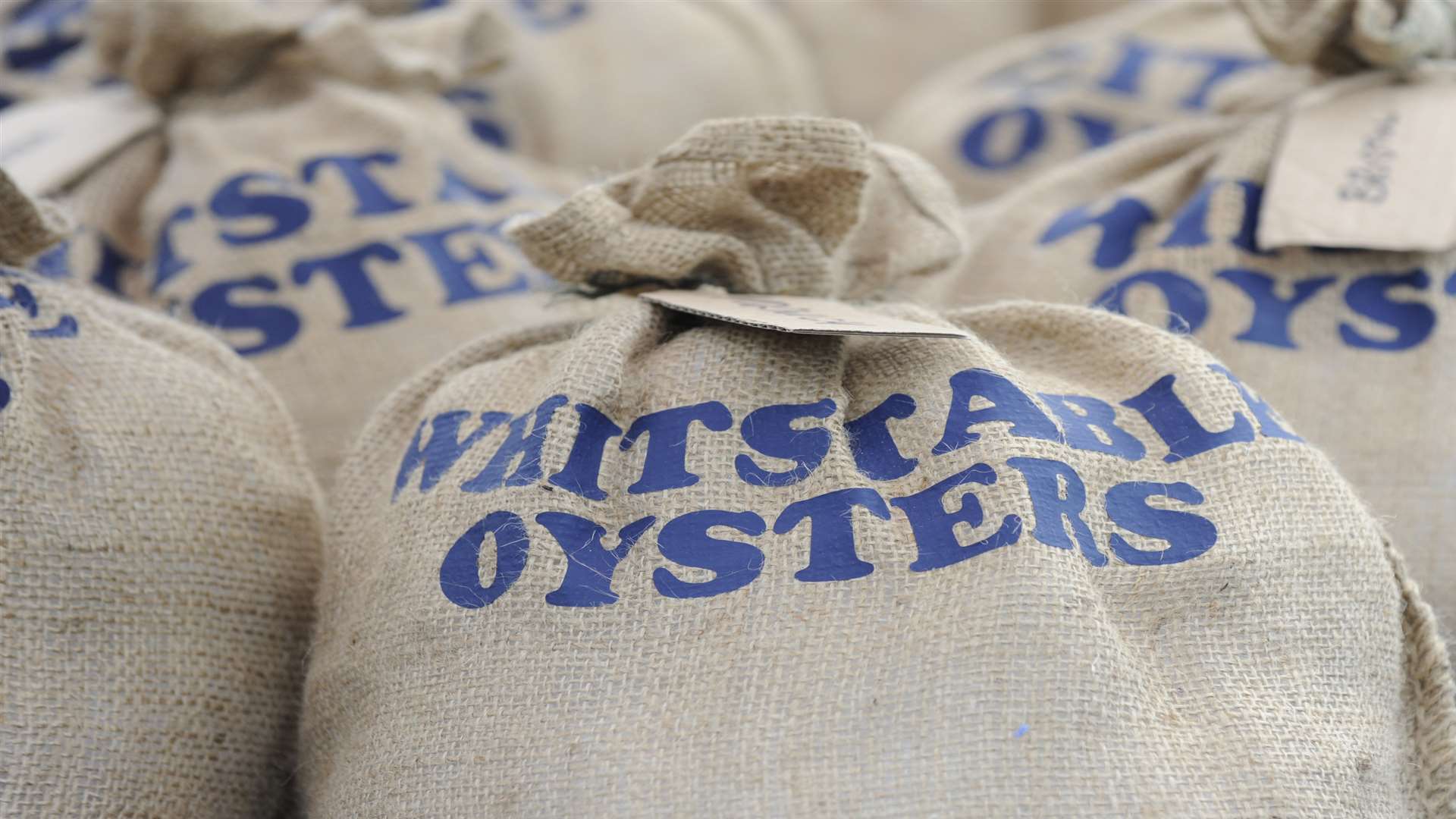 Whitstable oysters ready for sale