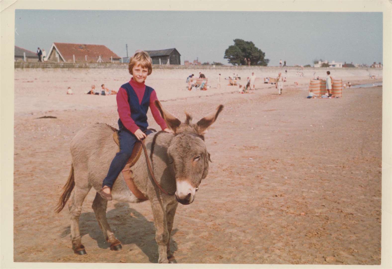 John's daughter daughter Deana on a donkey