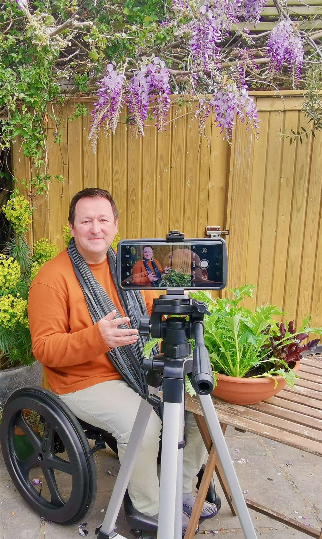 Mark filming at home near Canterbury