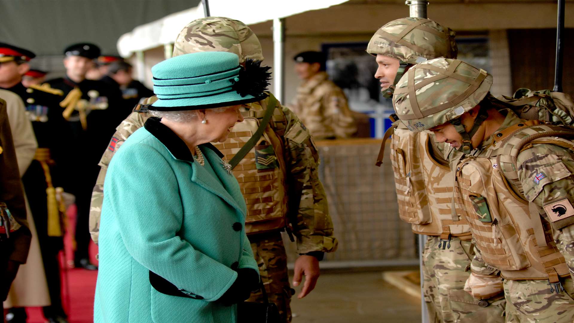 The Queen visits Invicta Park Barracks