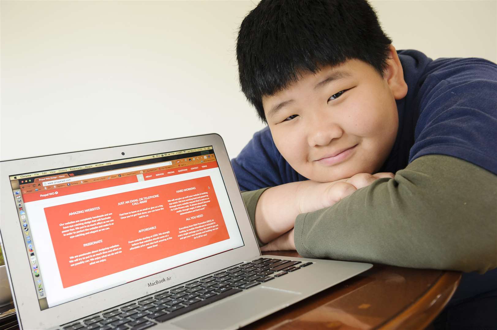 Ryan Zhang, 10, has designed his own website from scratch and is hoping to use it to showcase his code-writing skills.