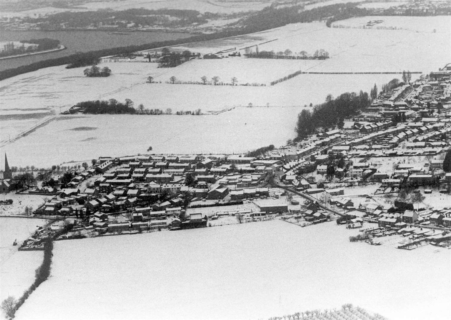The village of Allhallows under thick snow