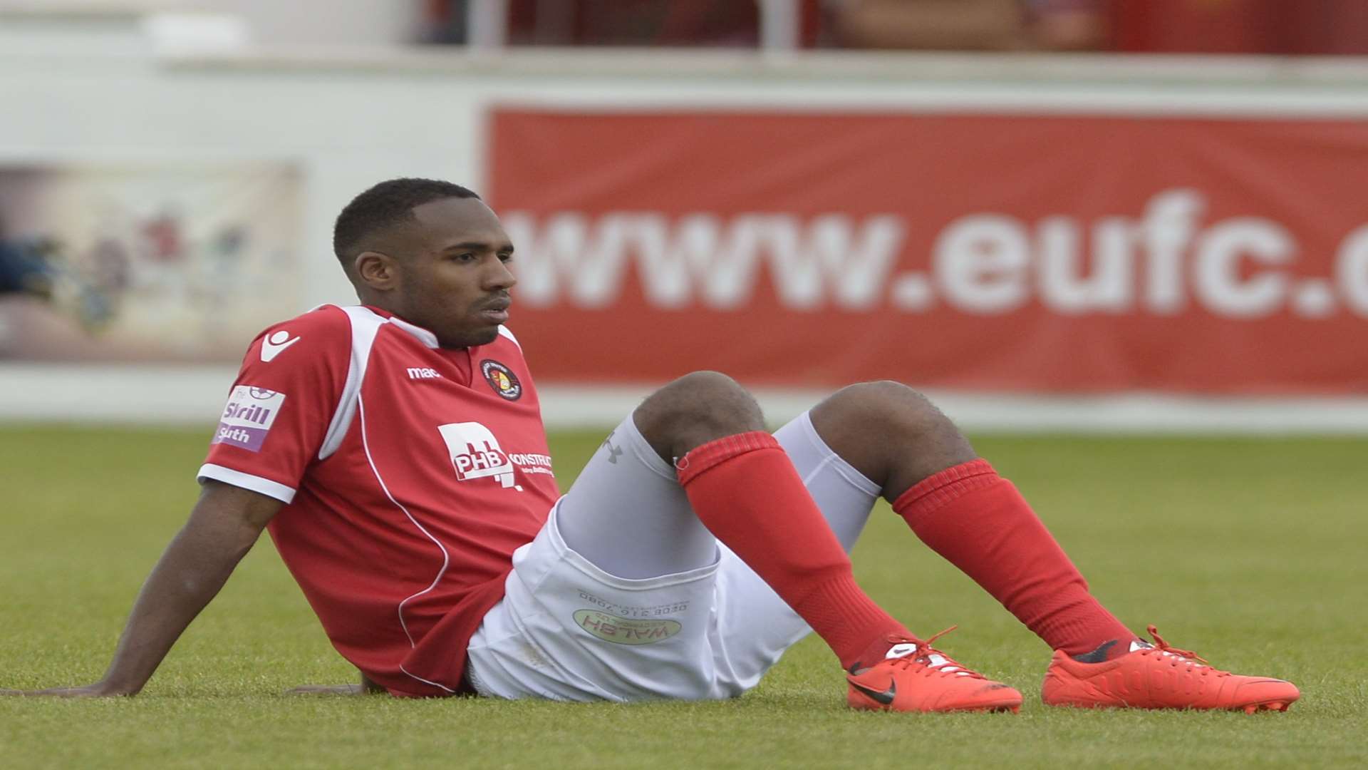 Ebbsfleet United defender Aiden Palmer will not play again this season Picture: Andy Payton
