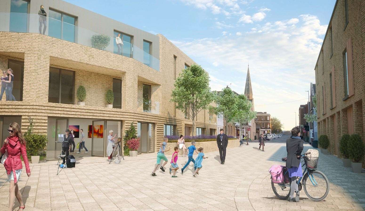 A CGI showing the proposal for the Beach Street development in Herne Bay that was approved in 2019