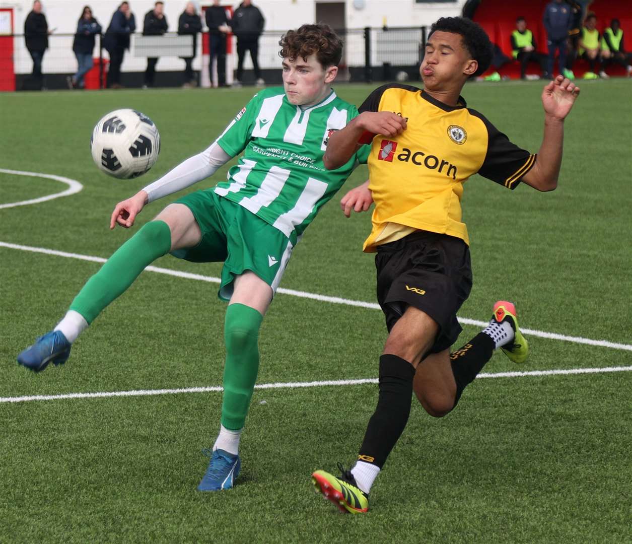 Action from the Kent Merit Under-18 Boys Cup Final between Cray Wanderers and Rusthall. Picture: PSP Images