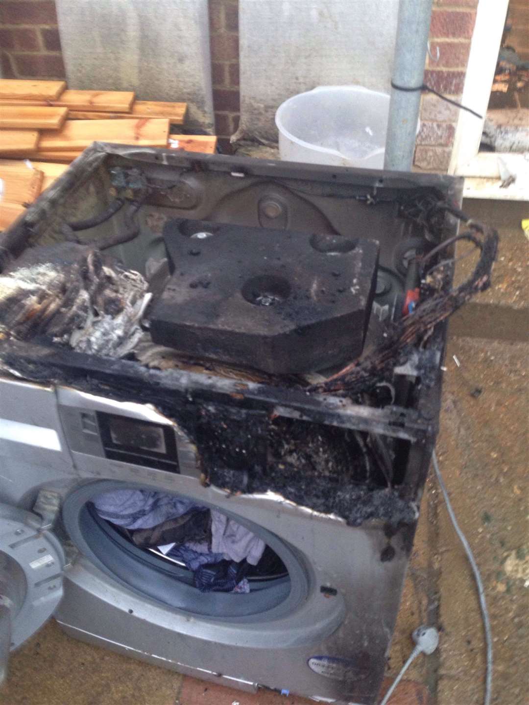 The washing machine exploded in Rainham