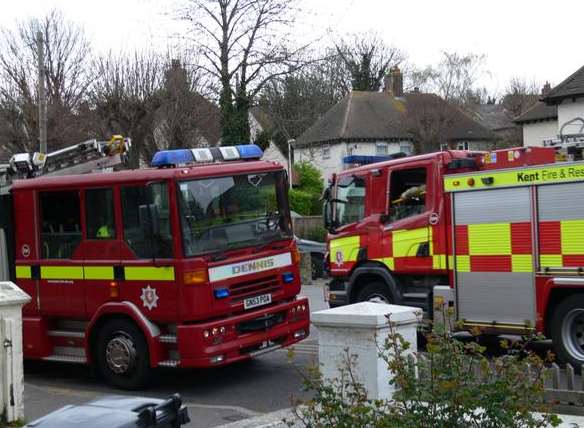 Fire crews rushed to a property in Margate on Friday