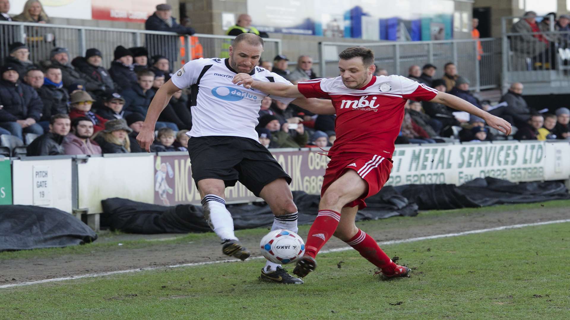 Mat Mitchel-King's final game for Dartford was against FC Halifax (above) Picture: Andy Payton