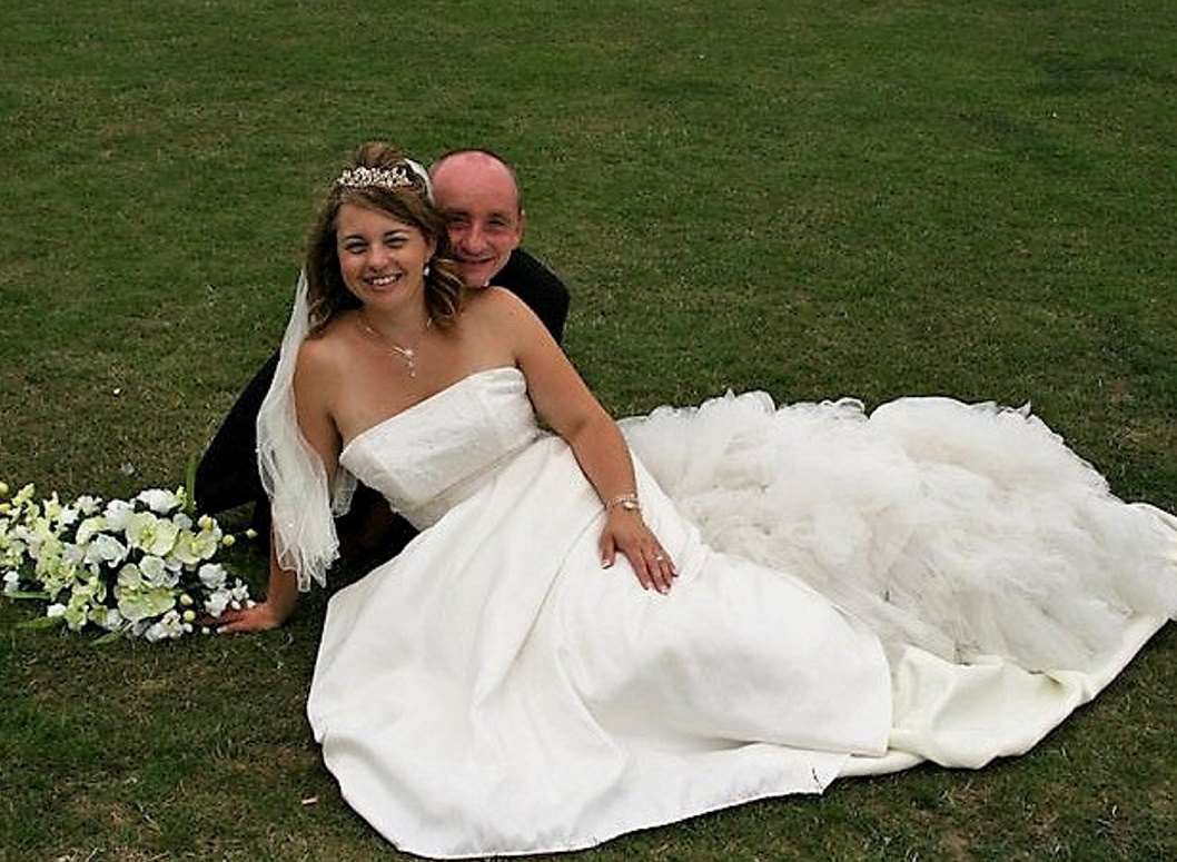 Stephen (now Kristiana) and Denise Taylor at their wedding blessing in August 2010. Picture: SWNS.