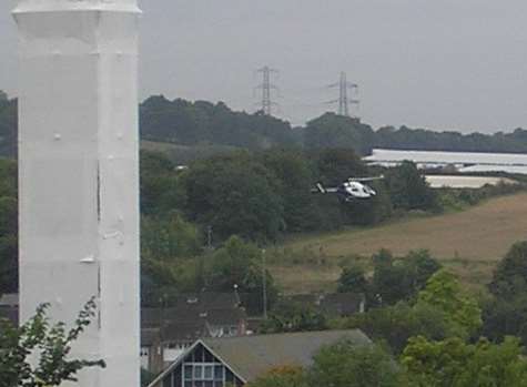 The air ambulance was called but the man died at the scene. Picture: Del Cook
