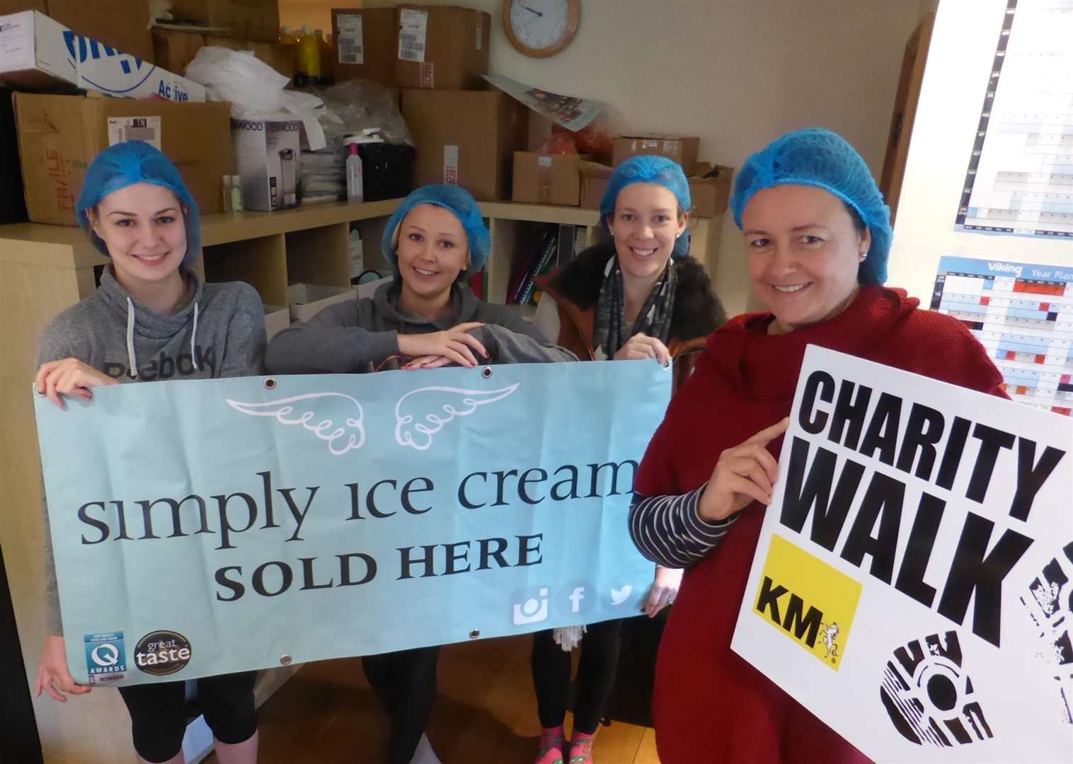 Simply Ice Cream owner Sally Newall and team are supporting the KM Charity Walk. (1947352)