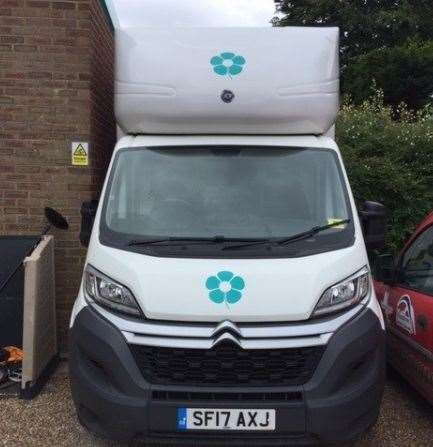 The stolen furniture van. Pictures: Heart of Kent Hospice
