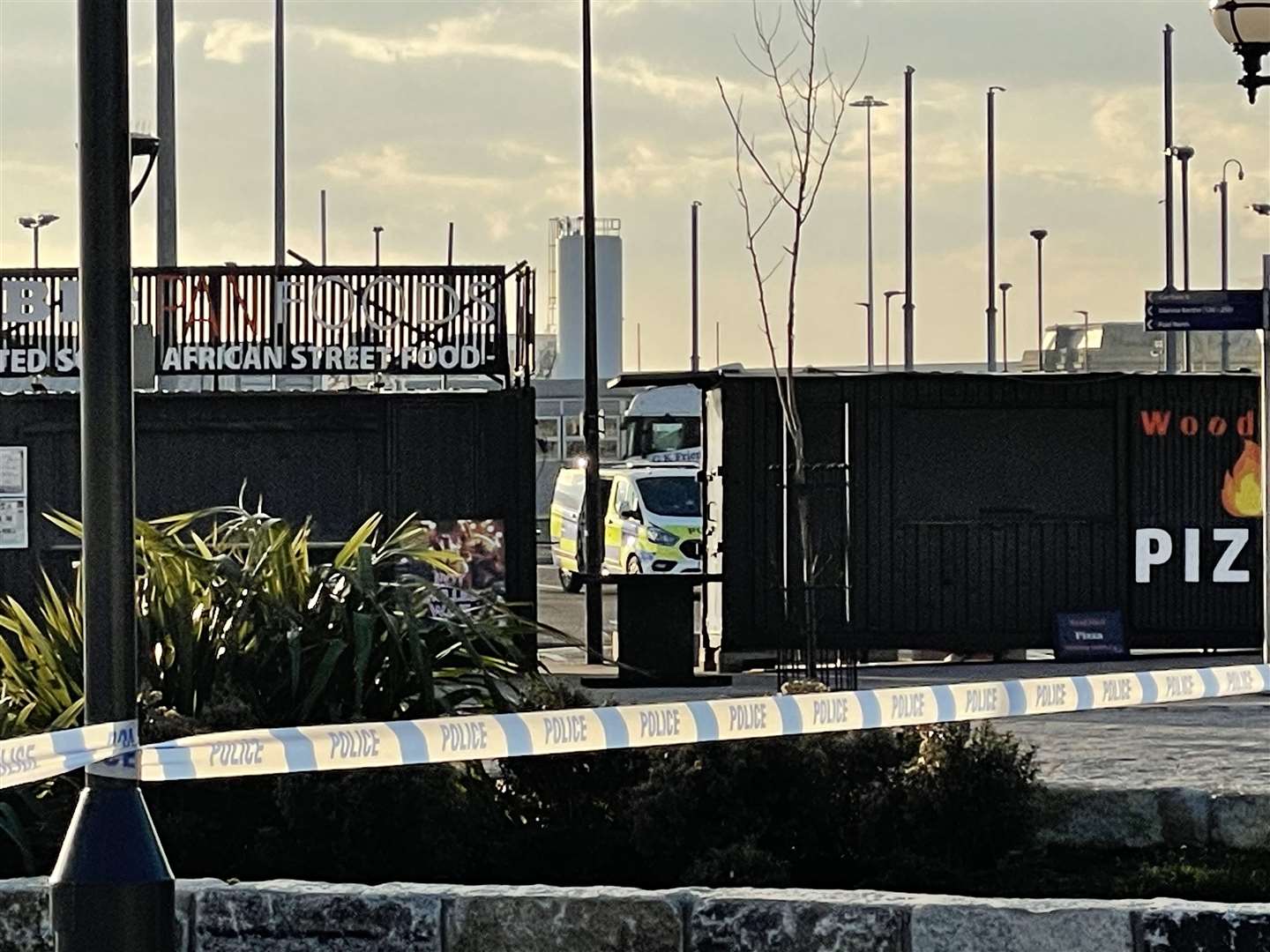Police taped off the marina the morning of the tragedy in the Channel
