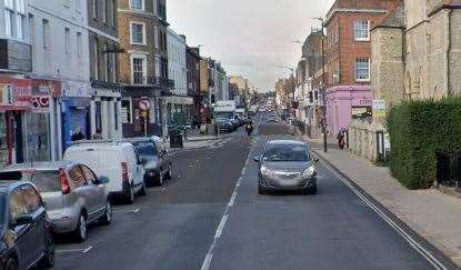 A general view of Herne Bay High Street, where the assault took place. Picture: Google Maps