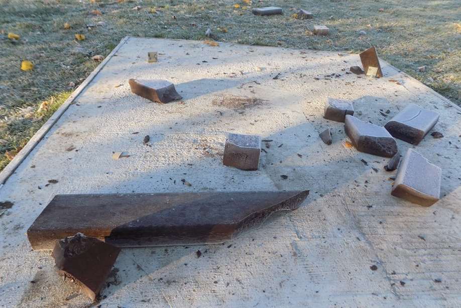 Vandals damaged picnic tables and play equipment earlier in the week.