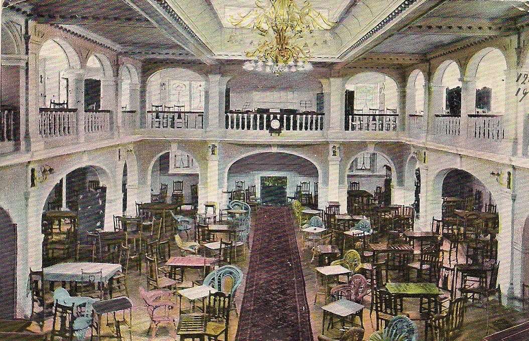 Postcard from 1905 showing what the pavilion looked like inside when it was a tearoom and restaurant. Picture: Folkestone and District Local History Society
