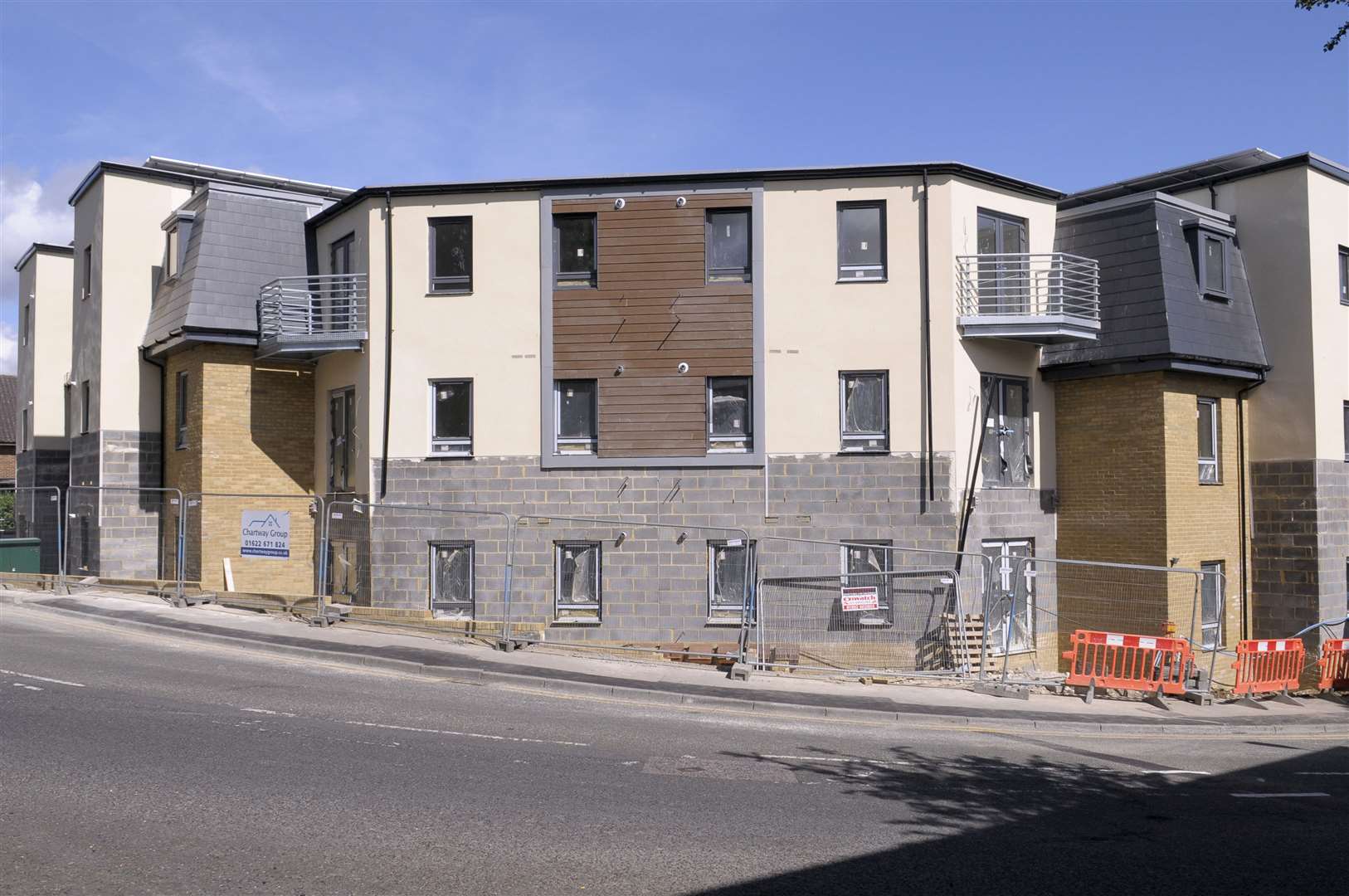 The flats as they approached the end of construction in 2014