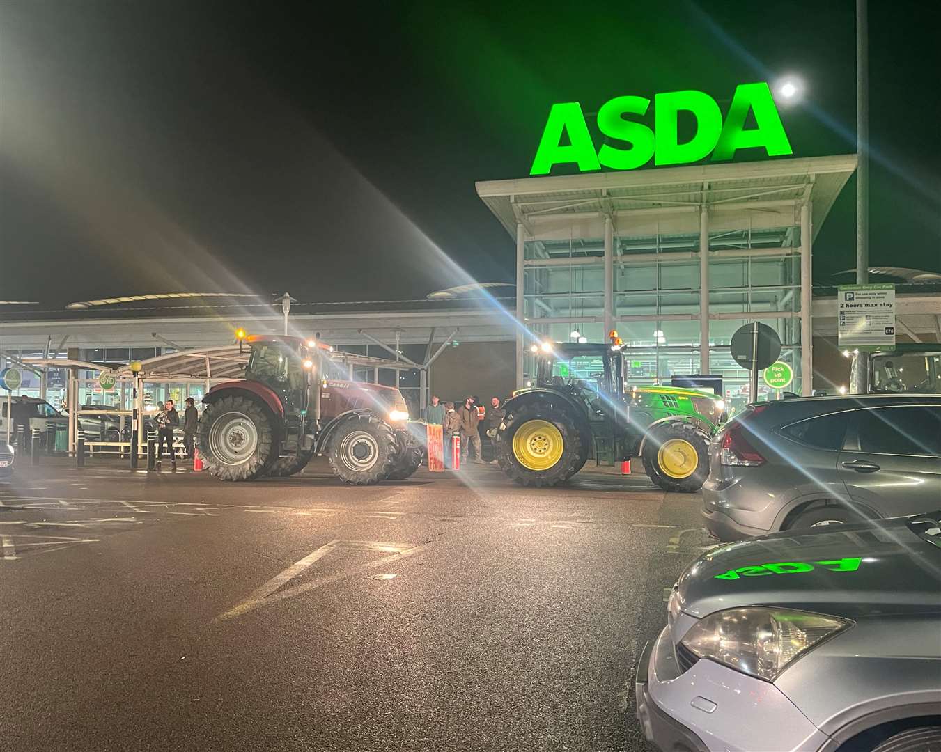 Farmers at Ashford’s Asda on Friday, February 23