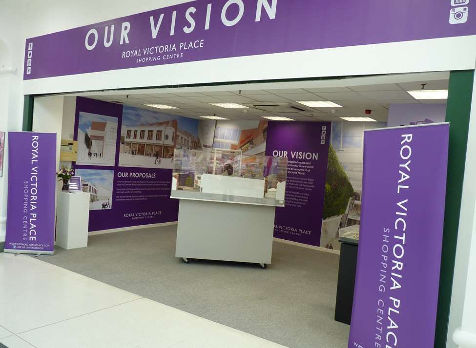 The model was displayed in the shopping centre's 'Our Vision' area