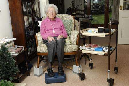 Freda McGregor, 102, had her walking frame stolen from outside her front door in Wrotham