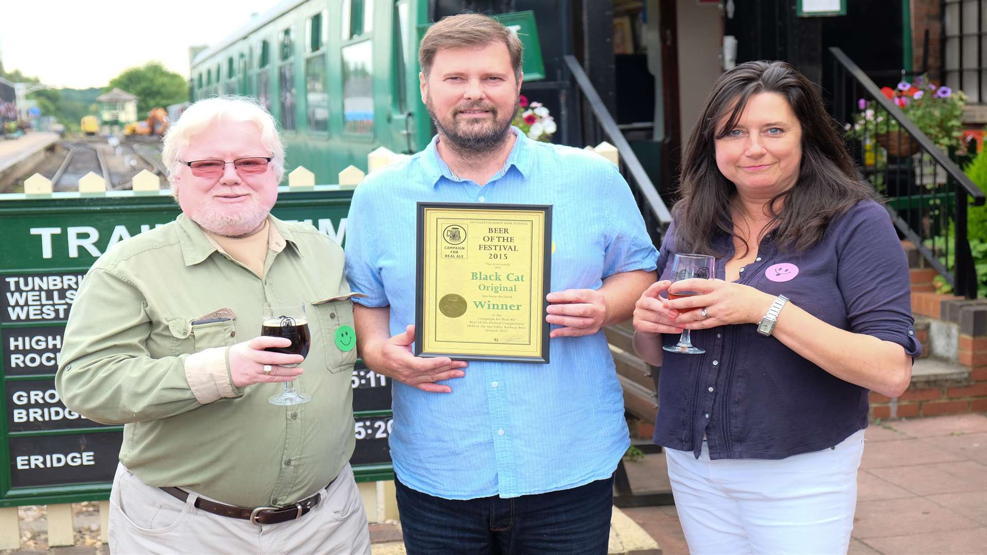 Best Beer: Iain Dalgleish, with brewery owners Paul and Kate Wratten