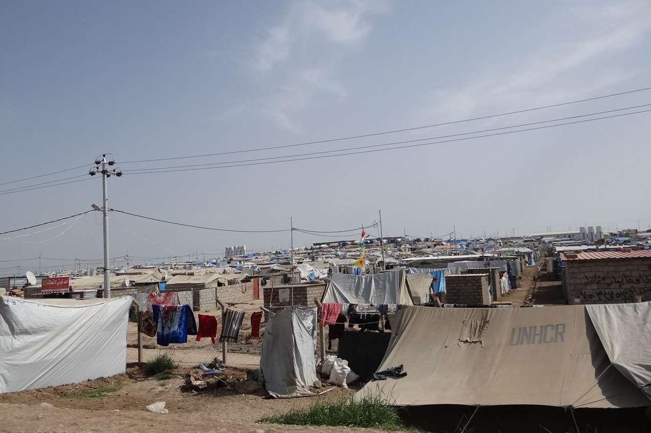 A refugee camp in Kurdistan, near the Syrian border