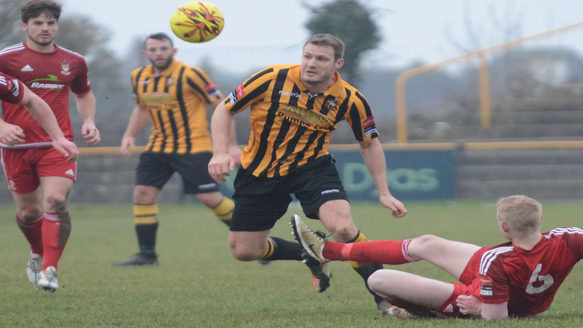Phil Starkey playing for Folkestone in February 2017 Picture: Gary Browne