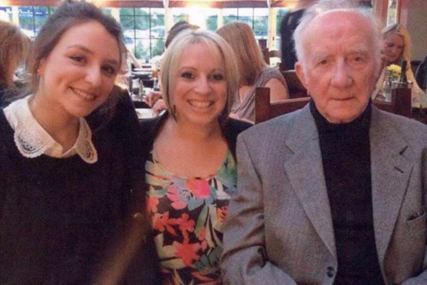 Patrick Donegan with his granddaughters Amy (left) and Michelle