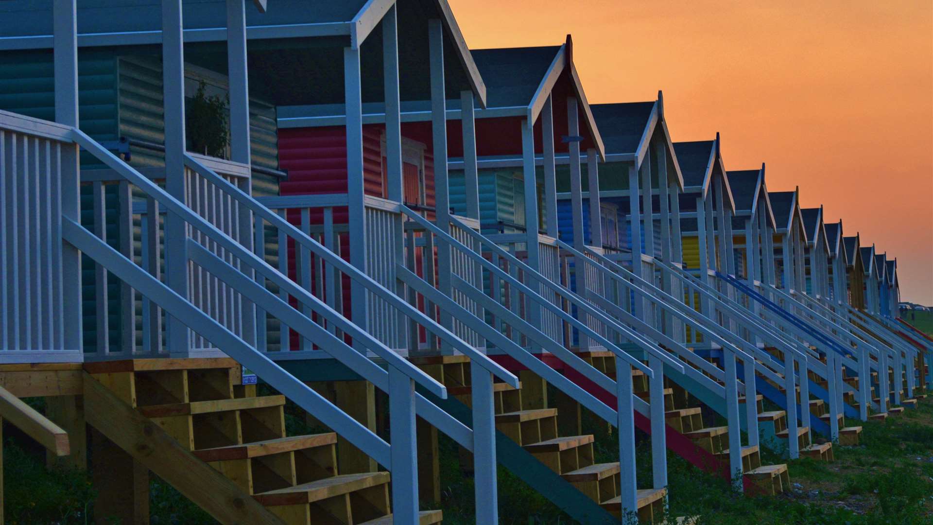 Beach huts on The Leas, Minster. Picture by Darren Birchall