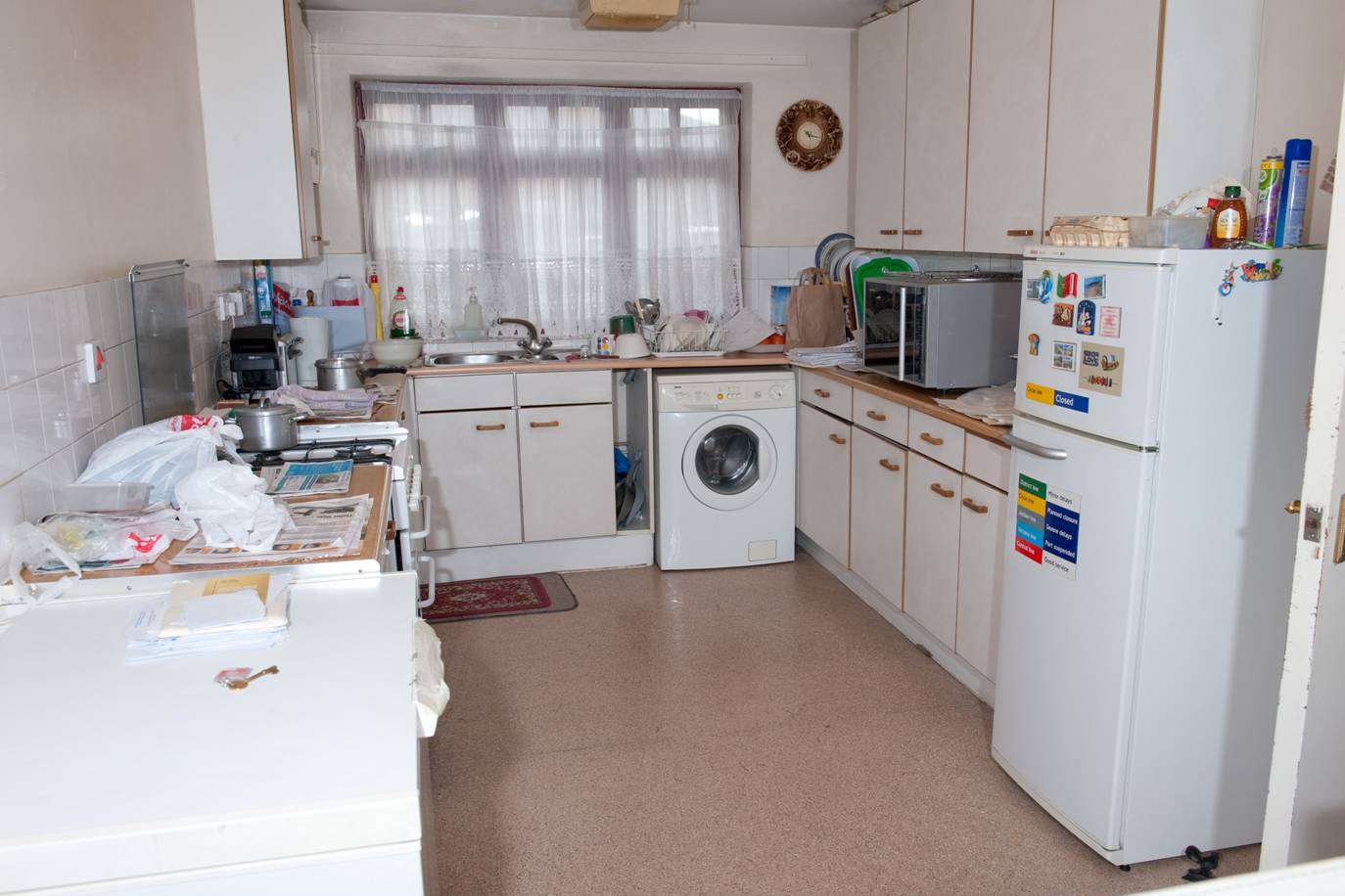 The kitchen at the Perivale address