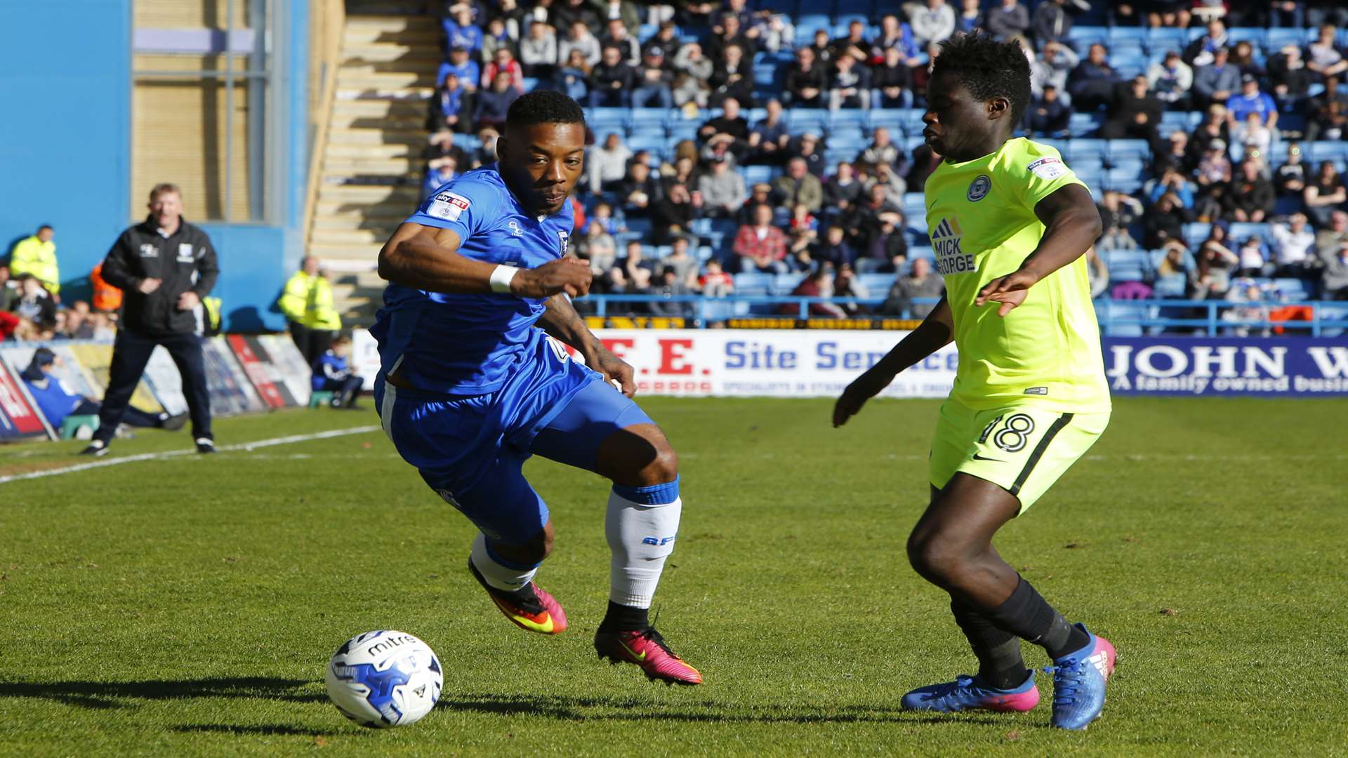 Ryan Jackson up against Leonardo Da Silva Lopes Picture: Andy Jones