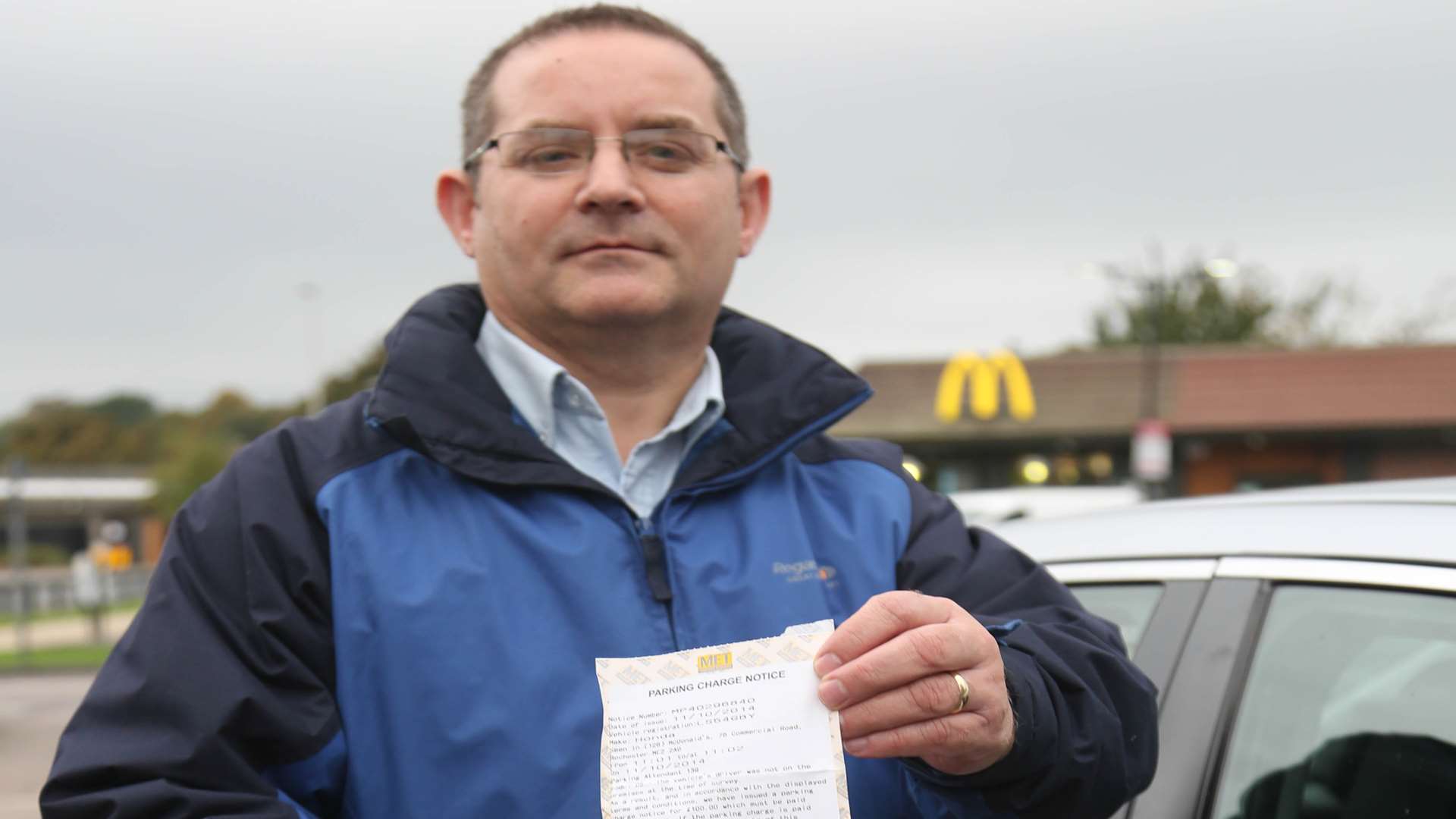 Neil Samworth was given a ticket at McDonald's in Strood. Picture: Darren Small.
