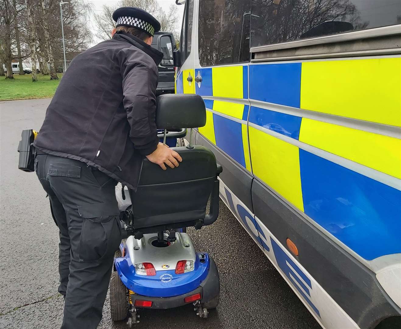 Officers reunited a pensioner with their stolen scooter. Picture: Kent Police