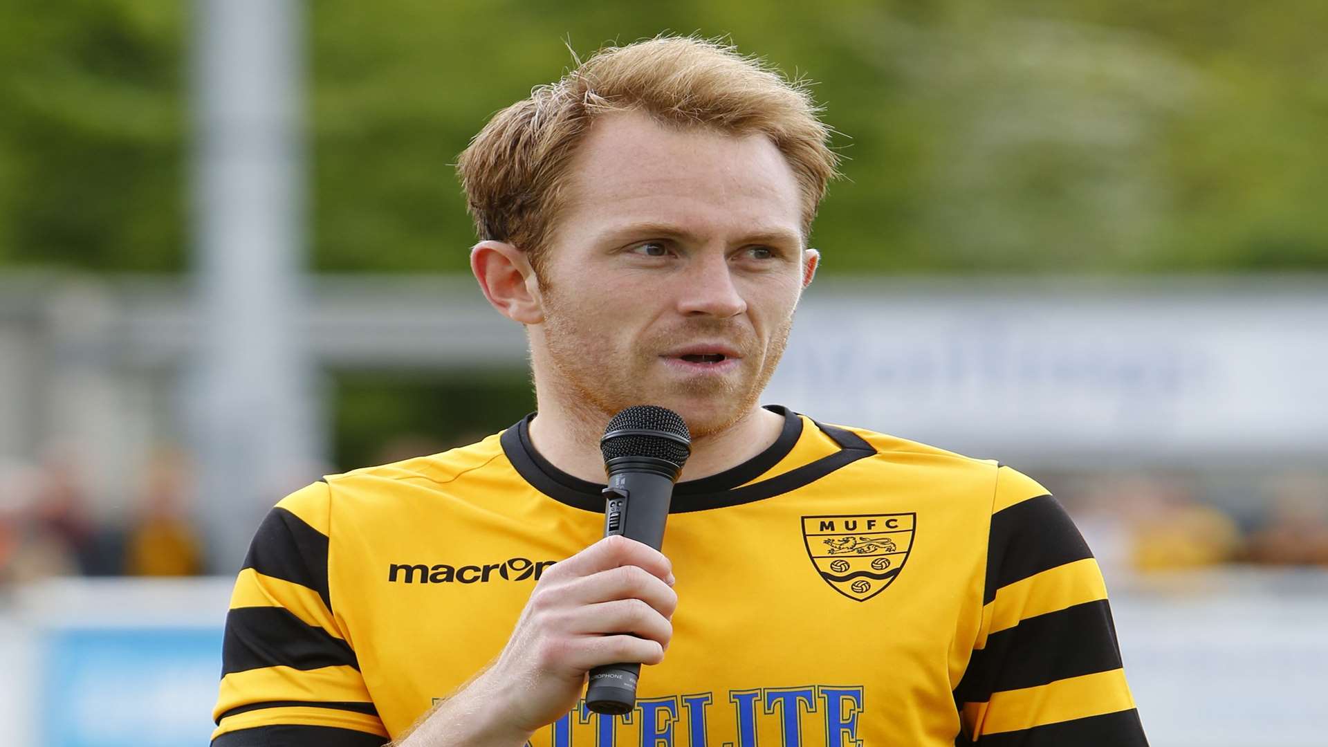 Stuart Lewis addresses fans after being named supporters' player-of-the-year Picture: Andy Jones