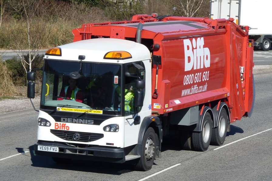 A Biffa refuse lorry. Library picture