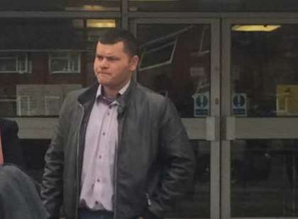 Mariusz Sudol leaves court with his solicitor