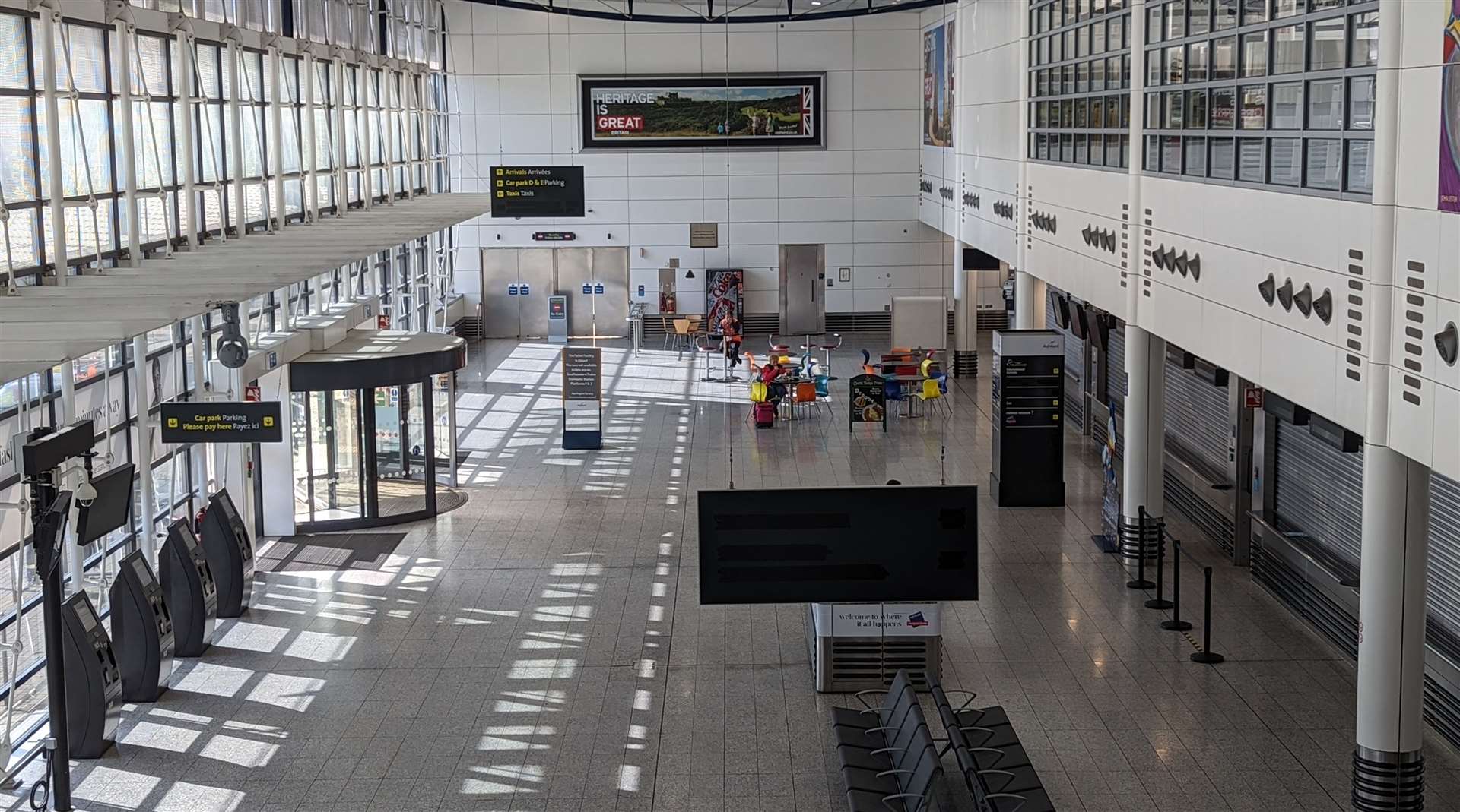 The international terminal sits largely deserted
