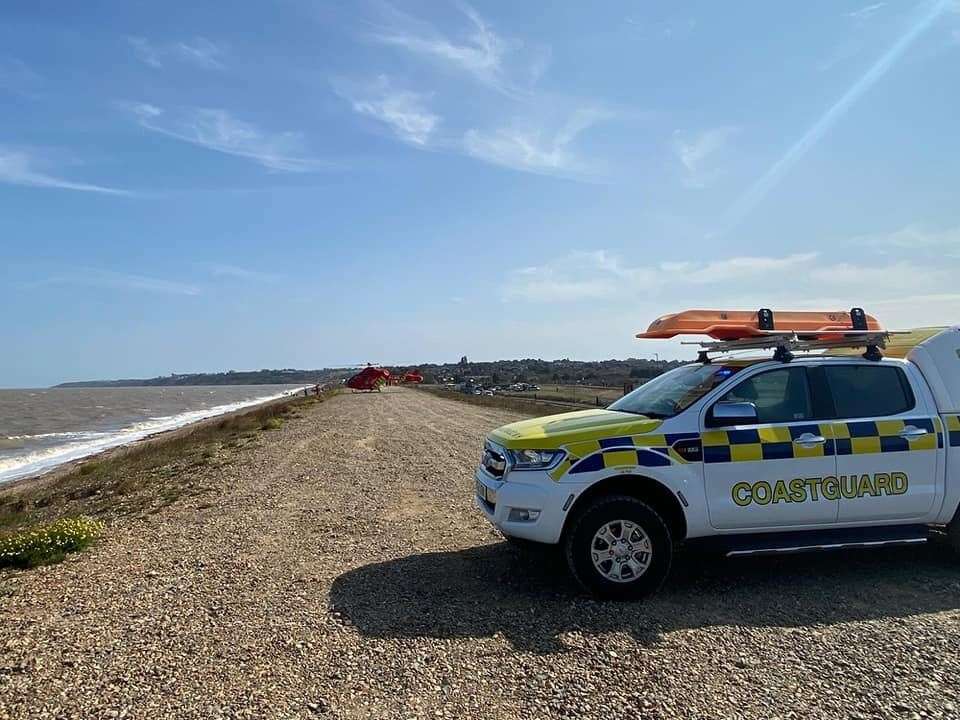 Coastguard from Sheppey helped police set up a cordon Picture: Sheppey Coastguard Team