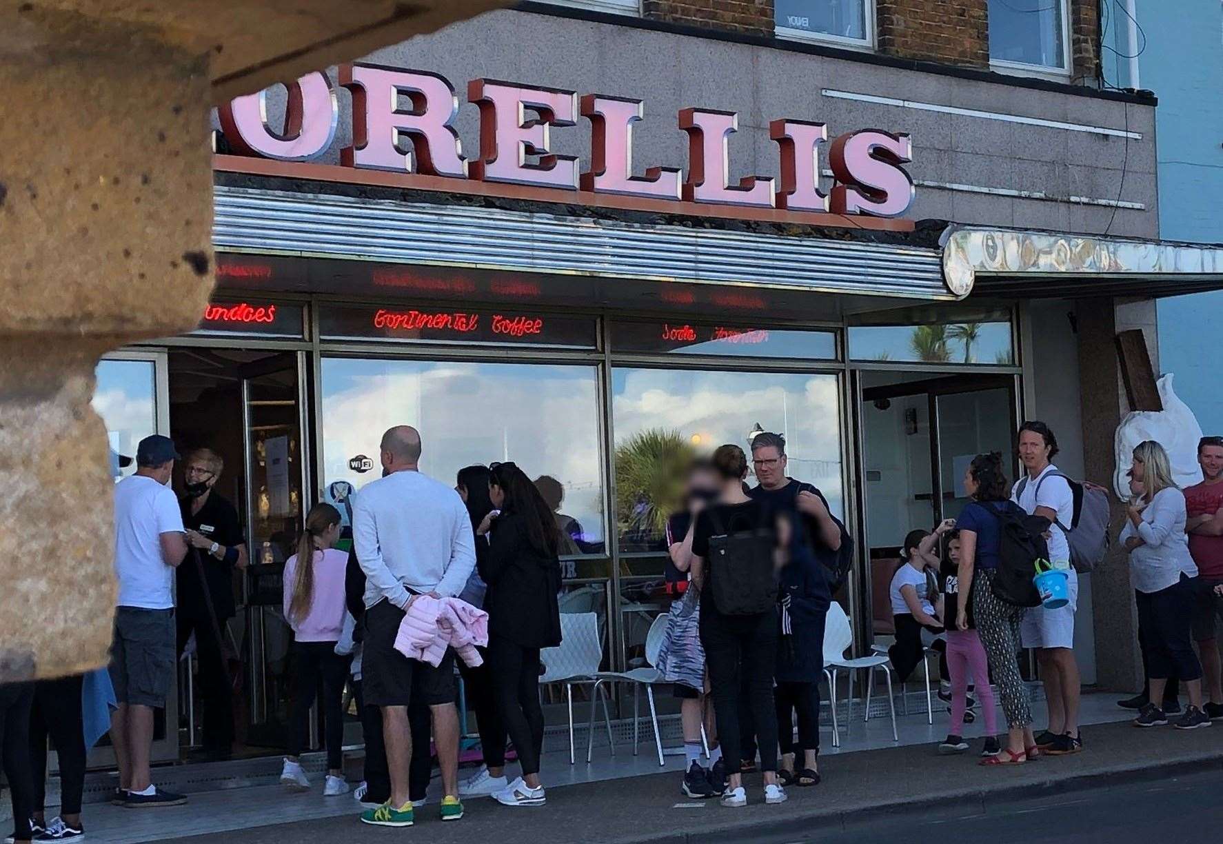 Sir Keir Starmer was spotted queuing for an ice cream at Morellis in Broadstairs. Picture: Henry Collier