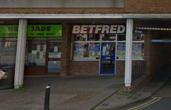 The manager of the Betfred bookies in Rainham Road, Chatham, was threatened at knifepoint (2021671)