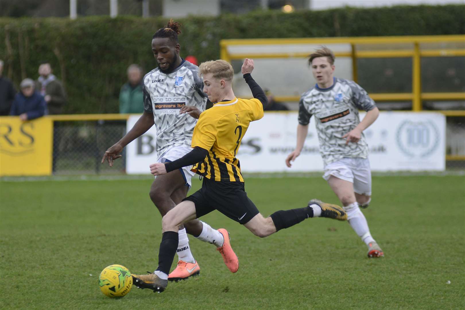 Folkestone's Alfie Paxman in action Picture: Paul Amos
