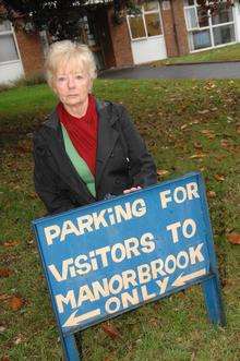 Margaret Reeves outside Manorbrook care home in Dartford