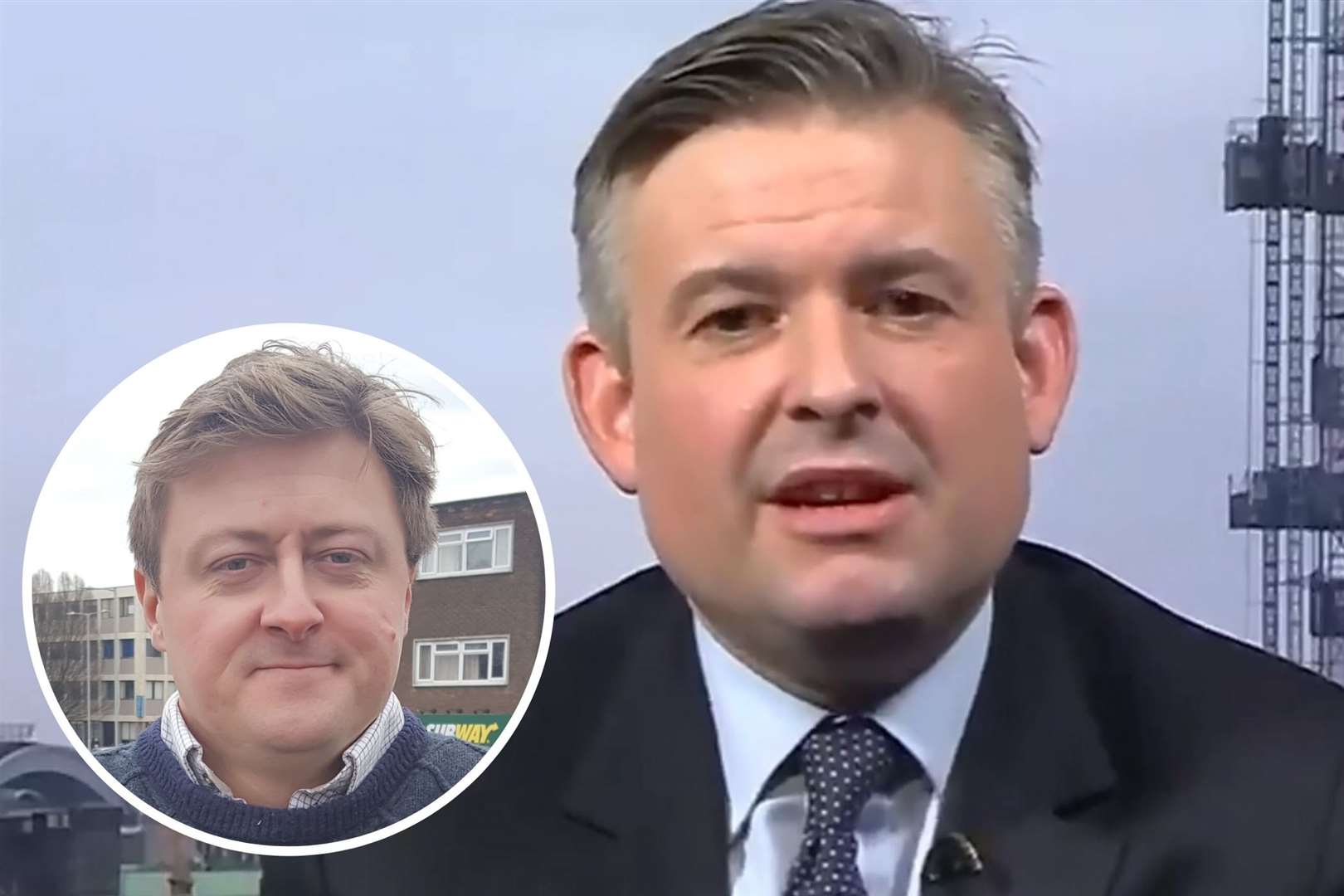 Jonathan Ashworth claims Greig Baker, inset, leaked their conversation