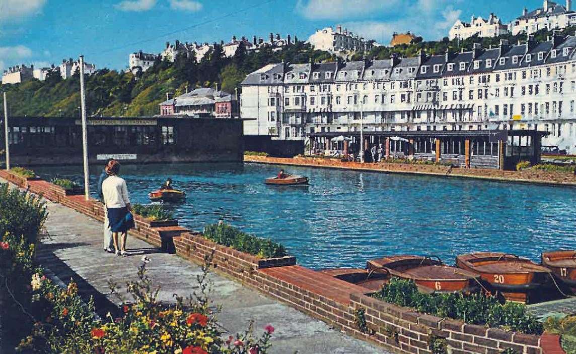 Folkestone was also home to a boating pool. Copyright: Grahame Jones