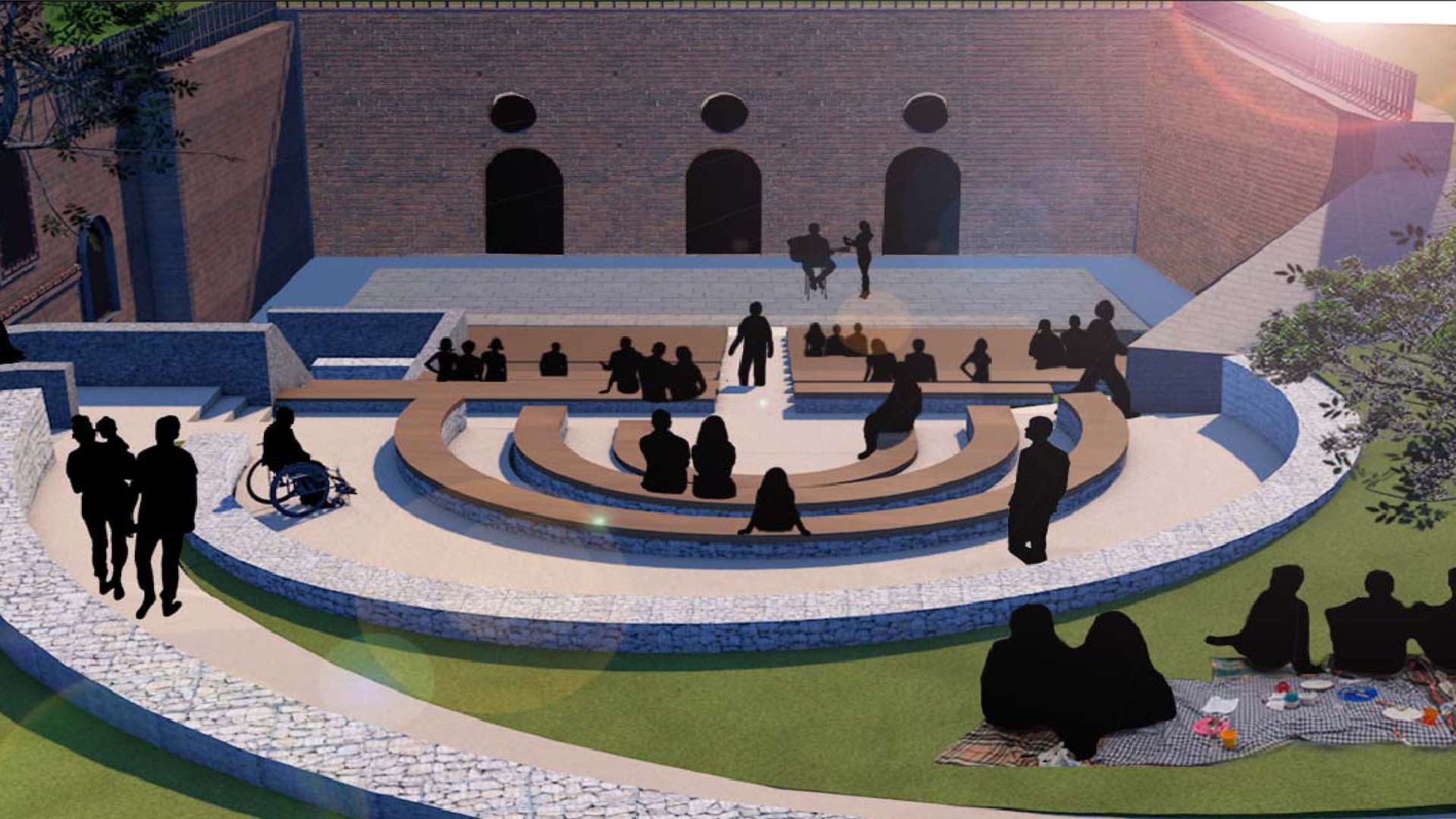 The amphitheatre in the courtyard. Picture: Medway Council