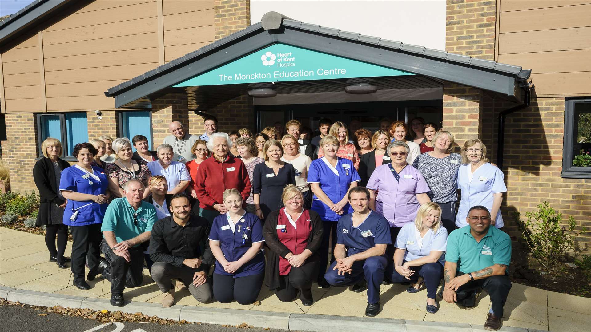 Staff and volunteers at the Heart of Kent Hospice as it celebrates its 25th anniversary