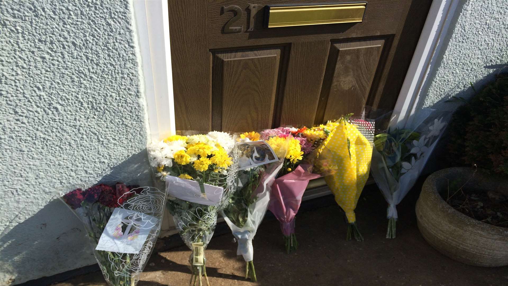 Floral tributes left after Carlo Collins died