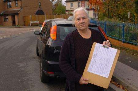 Jacqui Vango, who has campaigned against bad parking in John Street, Rochester, pictured in 2009.