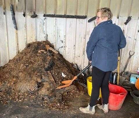 Debbie is hoping to rebuild the stables as soon as possible. Picture: Debbie Sinclair